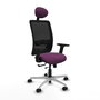 PIQUERAS Y CRESPO Silla de oficina Zulema con mecanismo Sincro/Traslack, Morado y Negro
