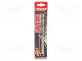 PROLINE Juego de 5 brocas para metal de 13 mm en acero rápido al cobalto HSS-Co