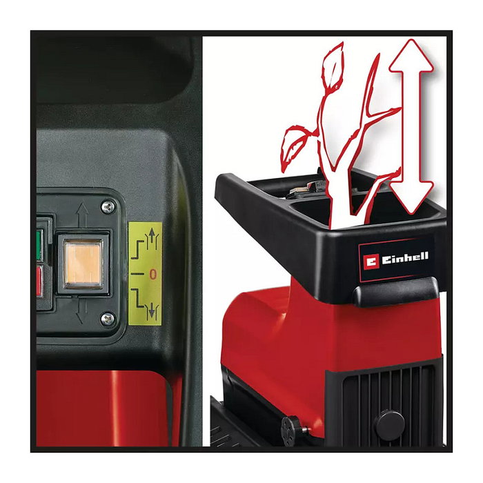 Einhell Elektro-Leisehcksler GC-RS 60 CB (rojo/negro, 2.300 W)