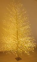 DKD Home Decor Árbol de Navidad LED Metal Dorado 180cm con 800 LEDs