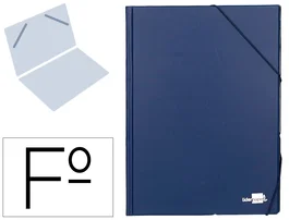 Liderpapel Carpeta Folio Sencilla Azul