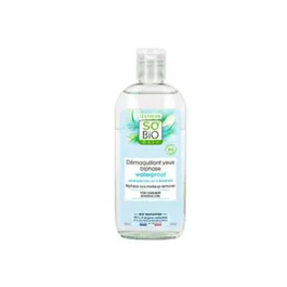 SO'BIO ETIC Desmaquillador Ojos Bifásico 100 ml - Desmaquilla Waterproof, Test Dermatológico, Vegano, Sin Perfume