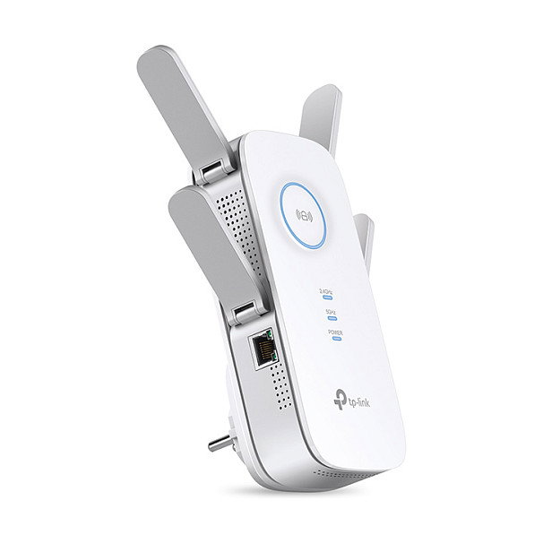 TP-Link RE655 Repetidor de Red WiFi, 1733 Mbps, Banda Dual 2.4GHz/5GHz, Gigabit Ethernet, 4 Antenas, Blanco