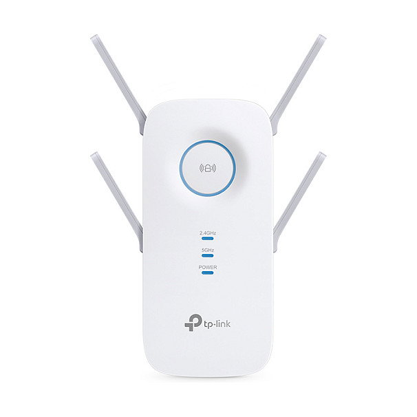 TP-Link RE655 Repetidor de Red WiFi, 1733 Mbps, Banda Dual 2.4GHz/5GHz, Gigabit Ethernet, 4 Antenas, Blanco