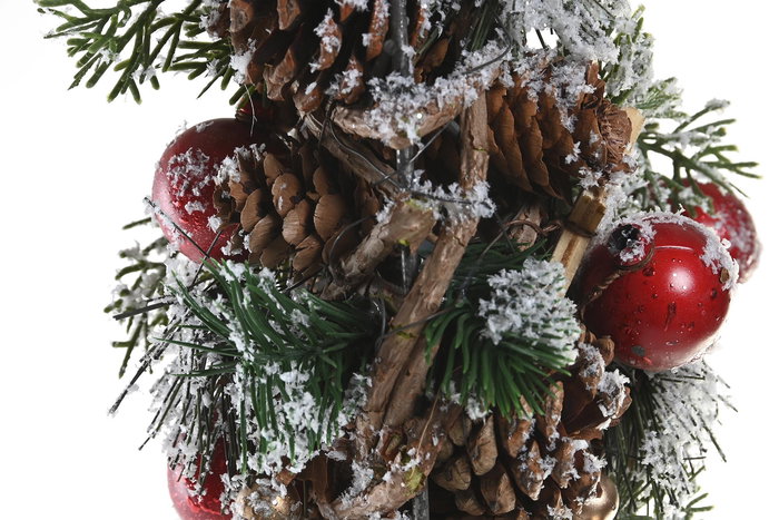 DKD Home Decor Decoración Colgante Navidad Tradicional Rojo Natural Piñas Corazón 11 x 19 x 19 cm (2 Unidades) DKD Home Decor Decoración Colgante Navidad Tradicional Rojo Natural Piñas Corazón 11 x 19 x 19 cm (2 Unidades)