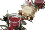 DKD Home Decor Vela Navidad Tradicional Rojo Blanco 10 x 6.5 x 19.5 cm Set de 2 (12 Unidades)