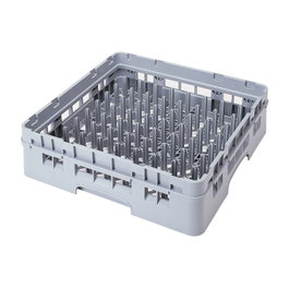 CAMBRO Cesta de lavado de tamaño completo con espigas y extensión, 50 x 50 x 14,3 cm - Gris claro