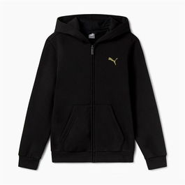 Chaqueta Infantil Puma Essentials+ Graphic Hoodie Fz Negro