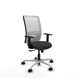 PIQUERAS Y CRESPO Silla de oficina Zulema con mecanismo Sincro, Negro y Blanco