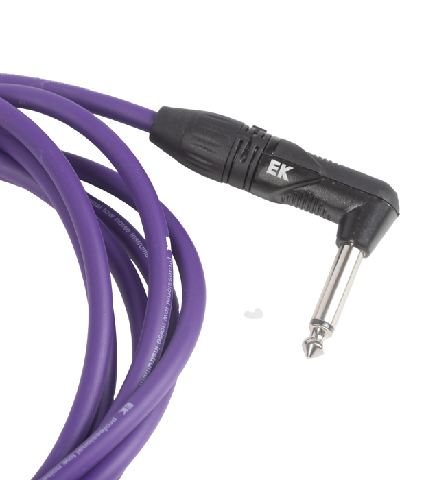 Cable Ek Audio para Guitarra Jack Recto-Acodado 6 m Violeta Cable Ek Audio para Guitarra Jack Recto-Acodado 6 m Violeta