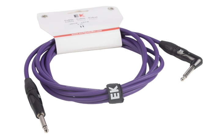 Cable Ek Audio para Guitarra Jack Recto-Acodado 6 m Violeta Cable Ek Audio para Guitarra Jack Recto-Acodado 6 m Violeta