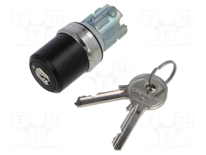SIEMENS Interruptor rotativo con llave 22mm negro SIEMENS Interruptor rotativo con llave 22mm negro