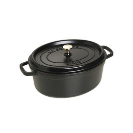 Staub La Cocotte Ovalada 31cm Hierro Fundido Negro