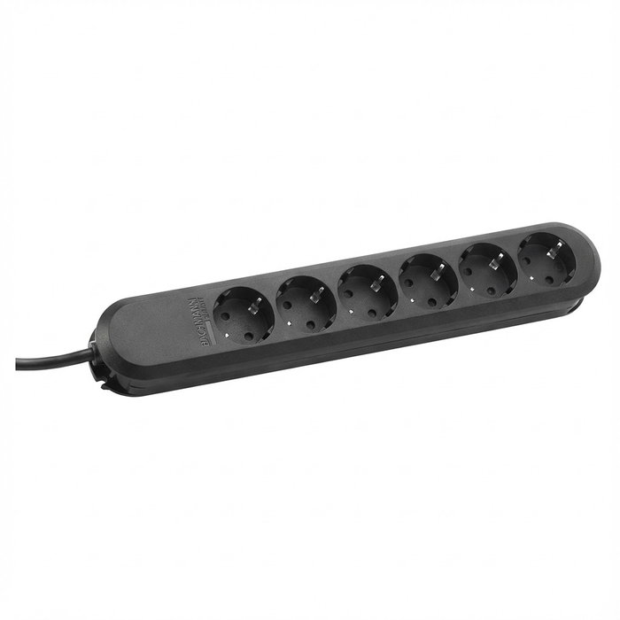 Bachmann SMART Regleta de enchufes 6x Schutzkontakt negro 3m Bachmann SMART Regleta de enchufes 6x Schutzkontakt negro 3m