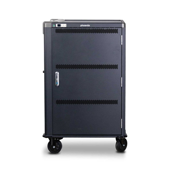 Phoenix Technologies Armario Carro de Carga CHGSTA36 para 36 Dispositivos hasta 15.6 Pulgadas, Carga Inteligente 65W, Seguridad y Ventilación