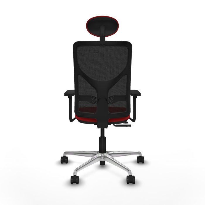 PIQUERAS Y CRESPO Silla de oficina Motilla con mecanismo Sincro/Traslack, Rojo y Negro