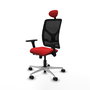 PIQUERAS Y CRESPO Silla de oficina Motilla con mecanismo Sincro/Traslack, Rojo y Negro