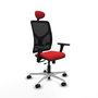 PIQUERAS Y CRESPO Silla de oficina Motilla con mecanismo Sincro/Traslack, Rojo y Negro