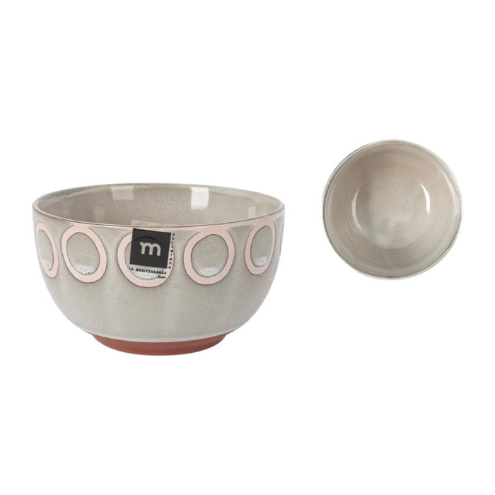 Bol La Mediterránea Almudena Gris Ø 13,5 cm (24 Unidades)