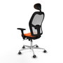 PIQUERAS Y CRESPO Silla de oficina Jorquera Naranja y Blanco