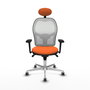 PIQUERAS Y CRESPO Silla de oficina Jorquera Naranja y Blanco