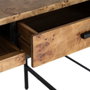 Escritorio Natural-Negro Dm-Metal 140 X 60 X 80 cm