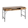Escritorio Natural-Negro Dm-Metal 140 X 60 X 80 cm