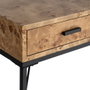 Escritorio Natural-Negro Dm-Metal 140 X 60 X 80 cm