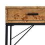 Escritorio Natural-Negro Dm-Metal 140 X 60 X 80 cm
