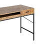 Escritorio Natural-Negro Dm-Metal 140 X 60 X 80 cm