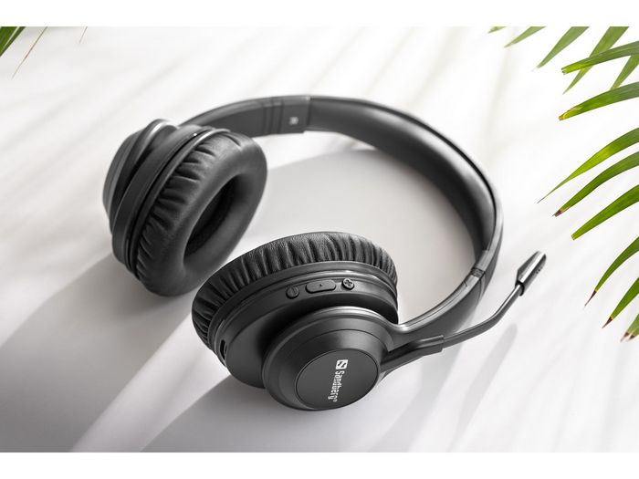 Sandberg Auriculares Inalámbricos ANC+ENC Pro - Comodidad Superior, Cancelación de Ruido Activa y Ambiental, Micrófono Flexible, 24h Batería, USB-C