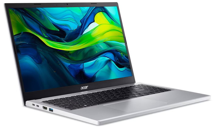 Acer Aspire Go 15 AG15-32P-39R2DX Core 3 N355 15,6 Pol 8GB 384GB SSD Plata