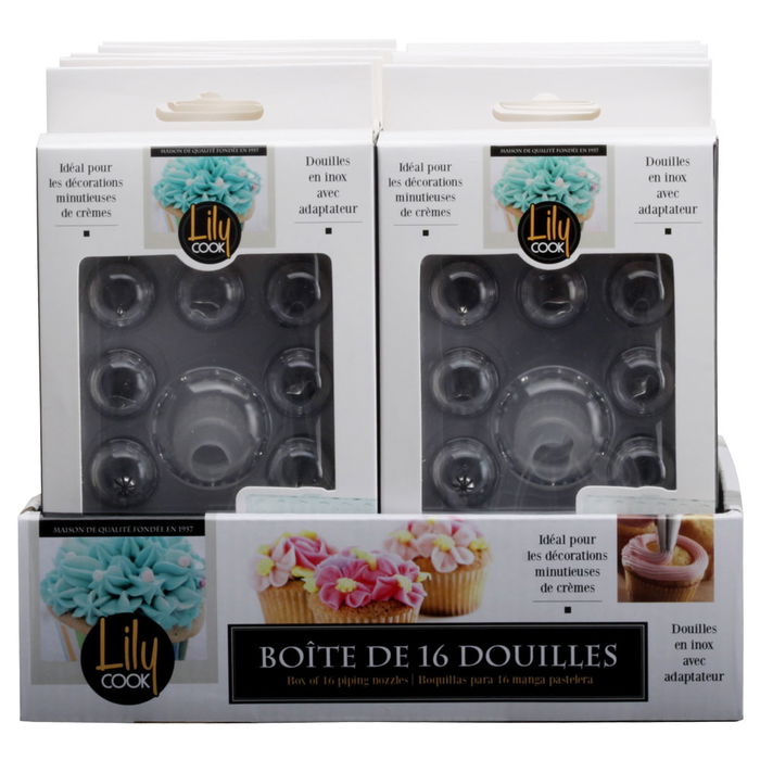 Lily Cook Juego De 16 Boquillas Para Decoración De Repostería