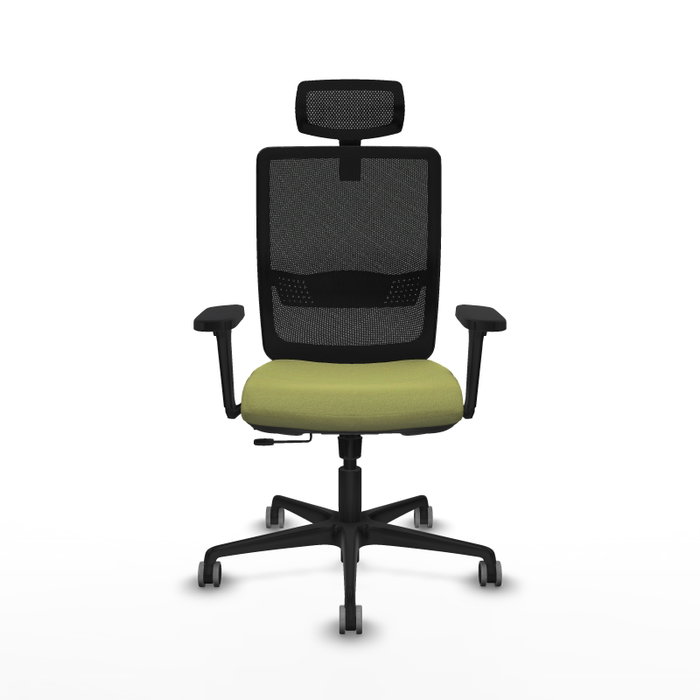 PIQUERAS Y CRESPO Silla de oficina Haches con mecanismo Sincro/Traslack Verde oliva