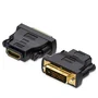 Vention ECDB0 Adaptador de cable DVI Macho (24+5) a HDMI Hembra, Conector chapado en oro, Resolución Full HD 1080p, Color Negro
