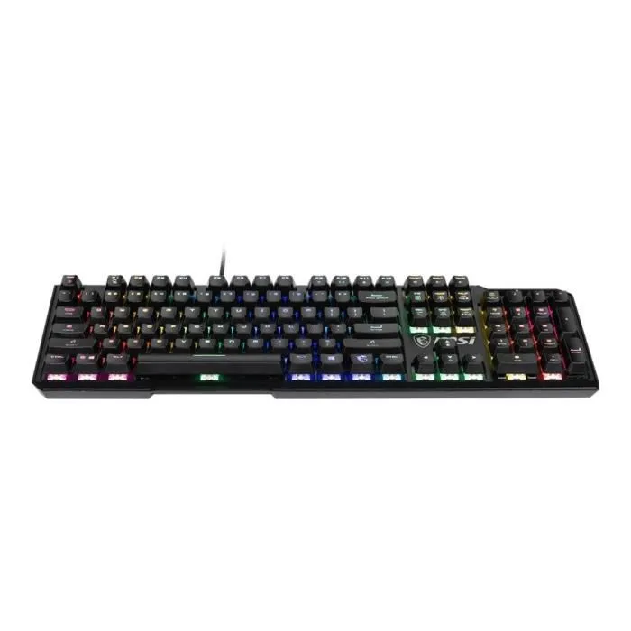 MSI Vigor GK41 Teclado Mecánico para Gaming - Negro, Retroiluminación RGB, Interruptores Outemu Blue