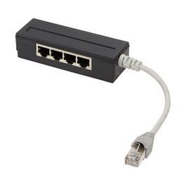 LogiLink Adaptador modular divisor de 4 puertos 1*RJ45 / 4*RJ45