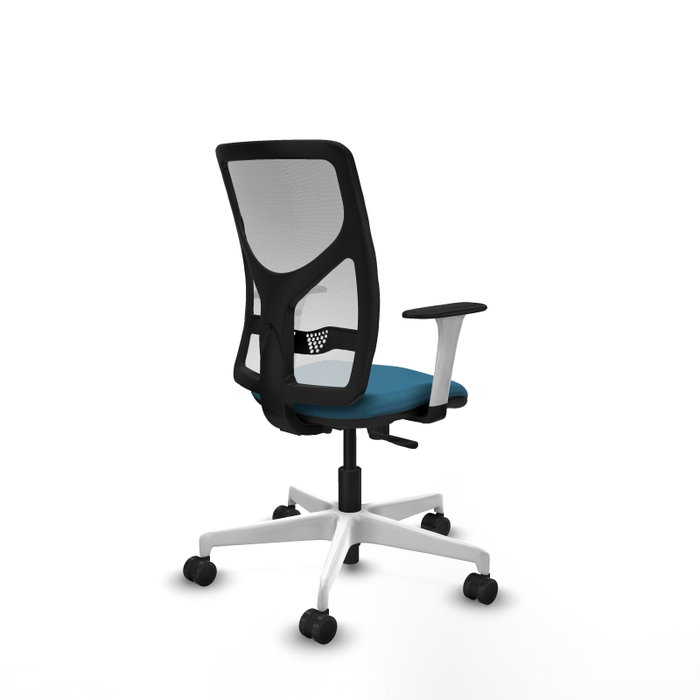 PIQUERAS Y CRESPO Silla de oficina Motilla con mecanismo Sincro Verde petróleo y Blanco PIQUERAS Y CRESPO Silla de oficina Motilla con mecanismo Sincro Verde petróleo y Blanco