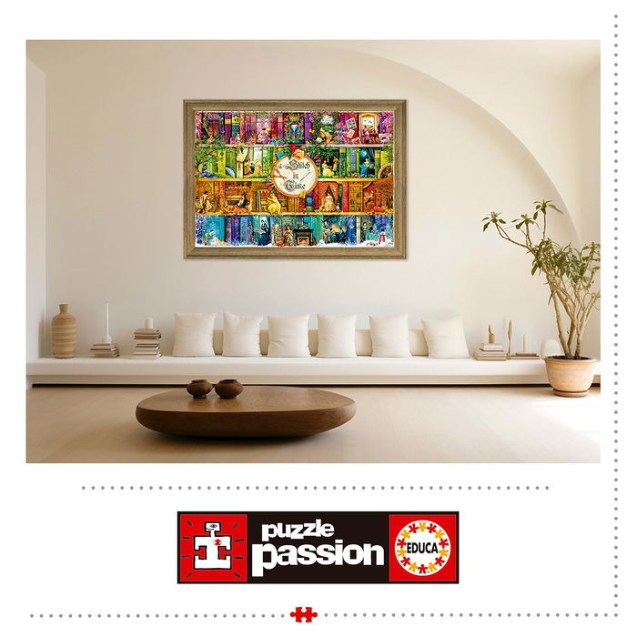 Educa Puzzle 3000 19946 Estantería de Libros con Labores Bucólicas 120 x 85 cm