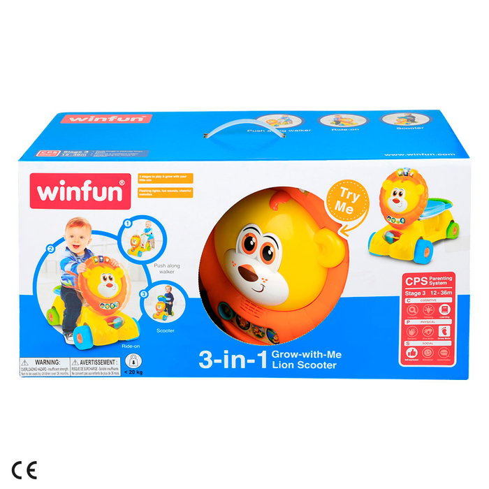 Winfun Correpasillos 3 en 1 León con Luces y Sonidos