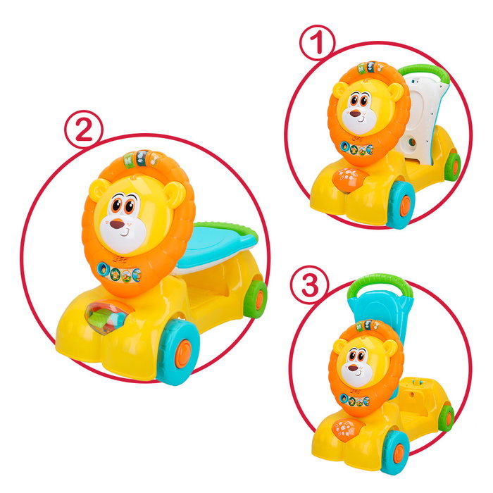 Winfun Correpasillos 3 en 1 León con Luces y Sonidos