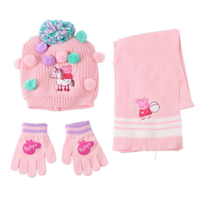 Cerdá Conjunto de Gorro, Guantes y Bufanda Peppa Pig