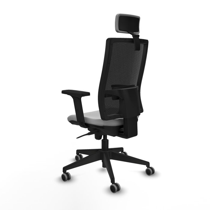PIQUERAS Y CRESPO Silla de oficina Horna con mecanismo Sincro, Gris claro y Negro
