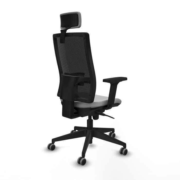 PIQUERAS Y CRESPO Silla de oficina Horna con mecanismo Sincro, Gris claro y Negro