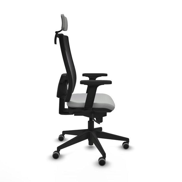 PIQUERAS Y CRESPO Silla de oficina Horna con mecanismo Sincro, Gris claro y Negro