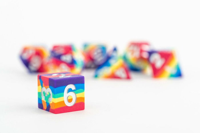 FanRoll Sharp Edge Silicone Pack de Dados Rainbow (7)