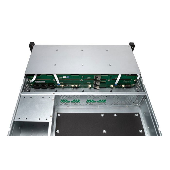 Unykach Caja Rack 19" 2U con 12 Bahías Hot-Swap para Discos 3.5"/2.5", Compatible con Placas EEB/CEB/ATX, para Fuentes Mini Redundantes (Plata/Negro)