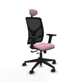 PIQUERAS Y CRESPO Silla de oficina Motilla Rosa con mecanismo Sincro/Traslack