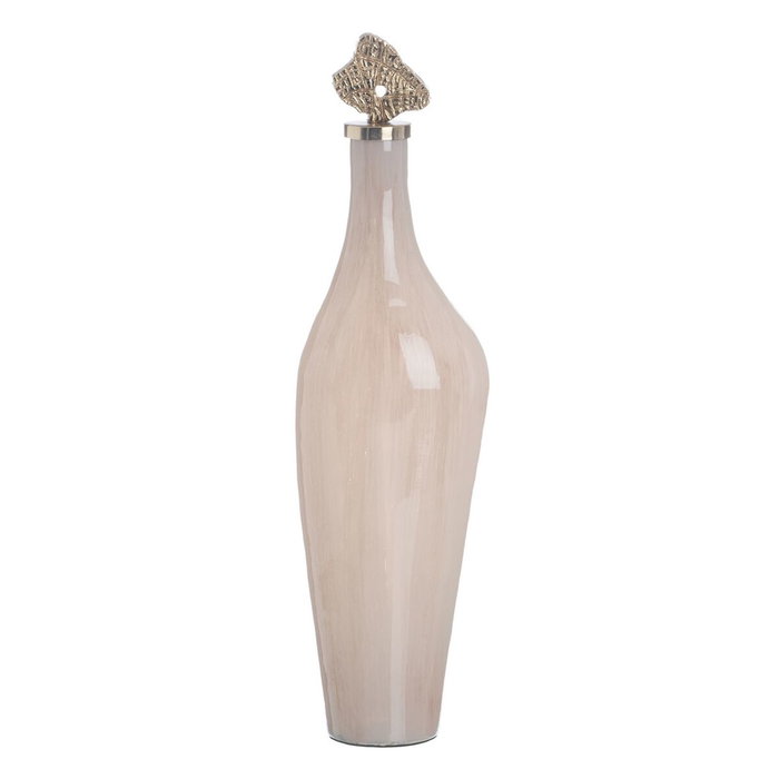 Ixia Botella Decorativa Crema-Oro Cristal 15 X 12 X 56 cm Ixia Botella Decorativa Crema-Oro Cristal 15 X 12 X 56 cm