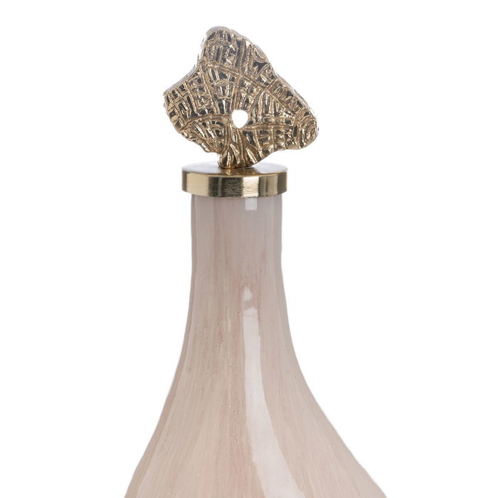 Ixia Botella Decorativa Crema-Oro Cristal 15 X 12 X 56 cm Ixia Botella Decorativa Crema-Oro Cristal 15 X 12 X 56 cm